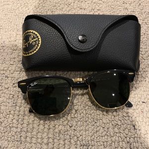 RayBan clubmaster sunglasses with case